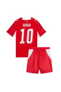 Sveitsi Granit Xhaka #10 Jalkapallovaatteet Lasten Kotipeliasu MM-kisat 2026 Lyhythihainen (+ Lyhyet housut)
